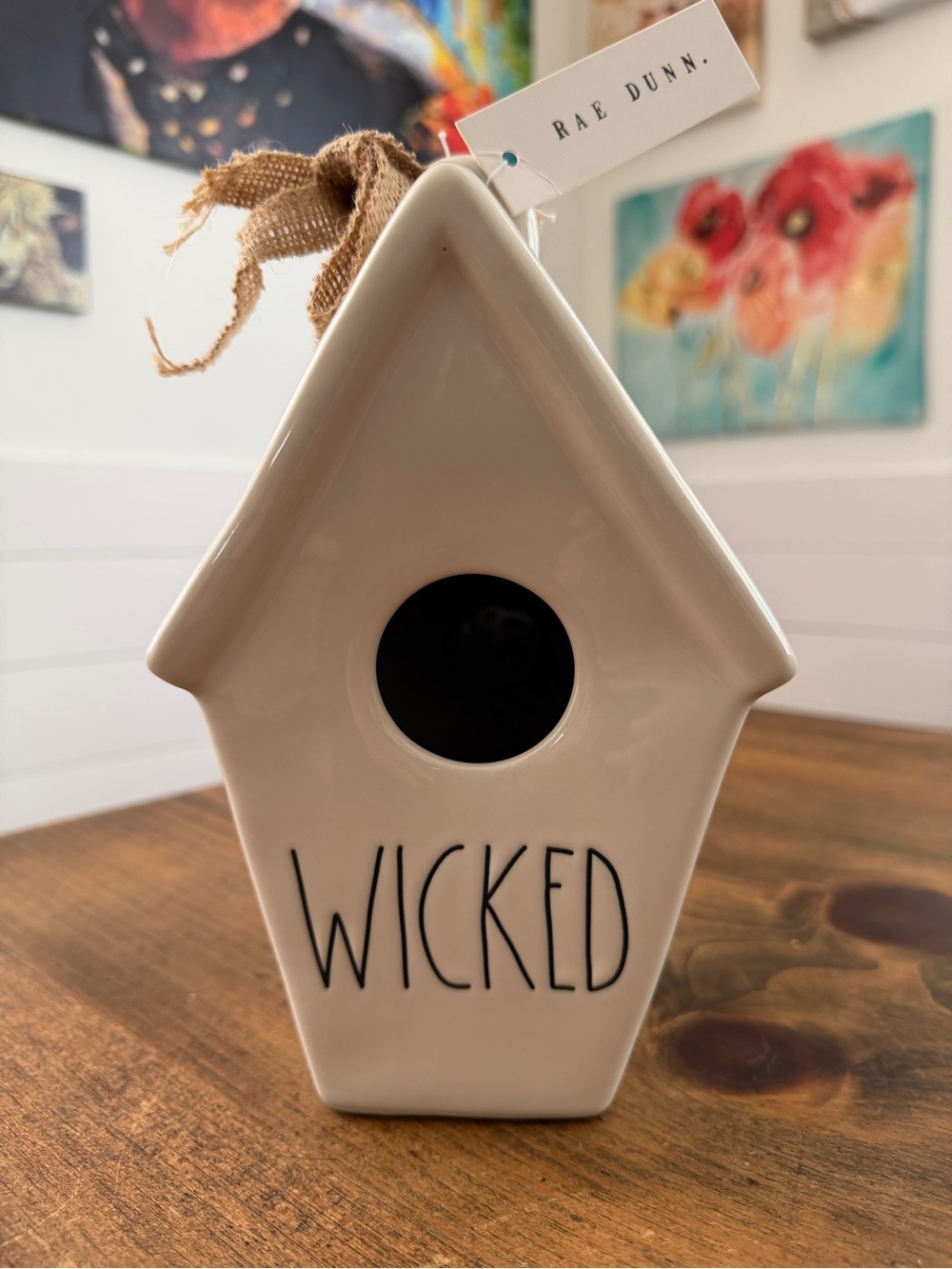Rae Dunn WICKED birdhouse